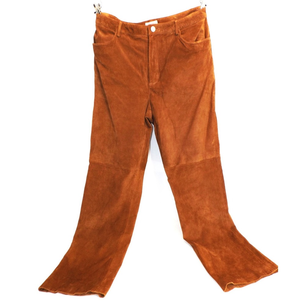 Brooks 346 Brown Suede Leather Pants - Women's size 14